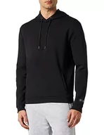 Bluzy męskie - Mexx Męska bluza z kapturem z nadrukiem logo, czarny, XXL - miniaturka - grafika 1