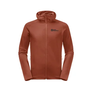 Męski Polar JACK WOLFSKIN BAISELBERG HOODED FZ M 1710541-2503 – Brązowy - Bluzy męskie - miniaturka - grafika 1