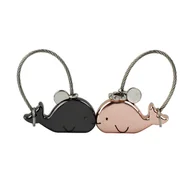 Breloki - Para breloków do kluczy Zakochane Wieloryby Walentynki - miniaturka - grafika 1