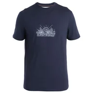 Koszulki sportowe męskie - Koszulka męska Icebreaker Men Merino 150 Tech Lite III SS Tee IB Grown Naturally Rozmiar: XL / Kolor: ciemnoniebieski - miniaturka - grafika 1