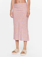 Spódnice - Roxy Spódnica midi ERJWK03140 Różowy Regular Fit - miniaturka - grafika 1