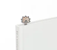 Zakładki do książek - Zakładka do książki kwiat lotosu rose gold - Metalmorphose - miniaturka - grafika 1