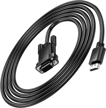 HOCO kabel HDMI męski do VGA męski HD 1080p US12 2 m czarny