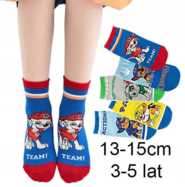 SKARPETY dziecięce BAWEŁNIANE skarpetki PSI PATROL 13-15cm Marshall 3-5lat