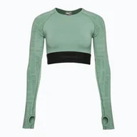 Koszulki sportowe damskie - Top treningowy longsleeve damski Gymshark Vision Crop Top - miniaturka - grafika 1