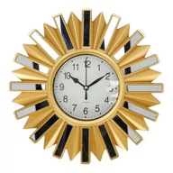 Zegary - Zegar ścienny Raggio 1 złoty - miniaturka - grafika 1