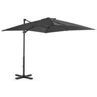 Parasole ogrodowe - vidaXL Parasol wiszący z aluminiowym słupkiem, 250x250 cm, antracytowy - miniaturka - grafika 1