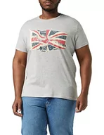Koszulki męskie - Pepe Jeans Koszulka męska z logo N, Szary (szary Marl), S - miniaturka - grafika 1