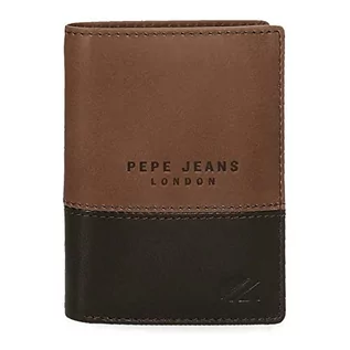 Portfele - Pepe Jeans Kingdom pionowy portfel z portfelem, unikalny, Brązowy, única, Portfel pionowy z portmonetką - grafika 1