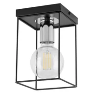 Lampy sufitowe - Lampa nasufitowa Vox 40698 Sigma loft metalowa czarna srebrna - miniaturka - grafika 1