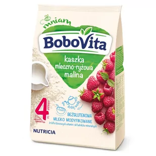 Nutricia BOBOVITA Kaszka mleczno-ryżowa o smaku malinowym po 4 m-cu 230 - Kaszki dla dzieci - miniaturka - grafika 3