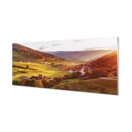 Tablice i flipcharty - Szklany panel Niemcy Dolina budynki las 125x50 cm - miniaturka - grafika 1
