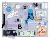 Zabawki sensoryczne - Tablica Manipulacyjna Sensoryczna Montessori 17W1 - miniaturka - grafika 1