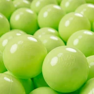 Zabawki do kąpieli - KiddyMoon Plastikowe piłeczki 7cm jasny zielony 50 Zabawka zestaw kulek - miniaturka - grafika 1