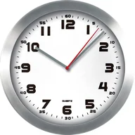 Zegary - MPM Quality Zegar ścienny aluminiowy, 29,5cm z białą tarczą E01.2482 - miniaturka - grafika 1