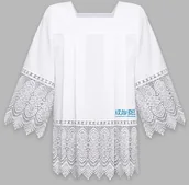 Szaty liturgiczne - Komża kapłańska z gipiurą 30 cm - miniaturka - grafika 1