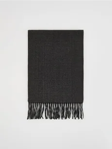 Reserved - Szalik z frędzlami - ciemnoszary - Czapki męskie - miniaturka - grafika 1