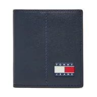 Portfele - Duży Portfel Męski Tommy Jeans Tjm Heritage Leather Cc & Coin AM0AM13408 Granatowy - miniaturka - grafika 1