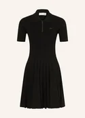Sukienki - Lacoste Sukienka Z Dzianiny Z Plisami schwarz - miniaturka - grafika 1