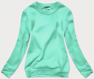 BLUZA DRESOWA DAMSKA ZE ŚCIĄGACZAMI MIĘTOWA (W01-61) - J.STYLE - Bluzy damskie - miniaturka - grafika 1