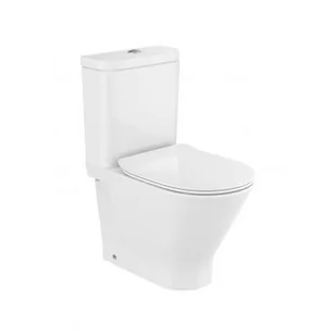 Roca Gap Toaleta WC kompaktowa 60x37 cm Rimless bez kołnierza z powloką biała A3420N7S00 - Kompakty WC - miniaturka - grafika 2