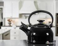 Czajnik emaliowany Forchetto Retro czarny 1,6l z gwizdkiem
