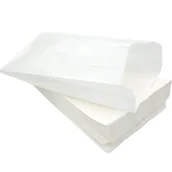 Akcesoria do pakowania - Torebki papierowe śniadaniowe fałdowe 15×23 cm 100 sztuk białe atestowane - miniaturka - grafika 1