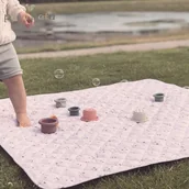 Maty piankowe - Petu Petu mata do zabawy dla niemowlaka 100x100 cm Dots - miniaturka - grafika 1