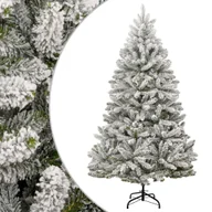 Choinki - vidaXL Sztuczna choinka zawiasowa, ośnieżona, 300 cm - miniaturka - grafika 1