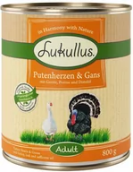 Mokra karma dla psów - Lukullus Natural, 24 X 400 G - Serca Z Indyka I Gęś - miniaturka - grafika 1