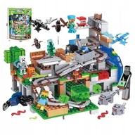Klocki - KLOCKI MINECRAFT Górska Jaskinia kopalnia 536el Wioska figurki prezent LED - miniaturka - grafika 1