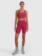 Spodenki damskie - 4F Legginsy kolarki treningowe damskie - czerwone L - miniaturka - grafika 1