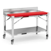 Stoły gastronomiczne - Stół ze stali nierdzewnej z deską do krojenia, 1200 x 700 x 950 mm - miniaturka - grafika 1