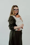 Nosidełka dla dzieci - Nosidełko Qusy Mini - Linen Beige Regulowane - miniaturka - grafika 1