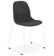 Krzesła - Kokoon Design Krzesło Design Silento ciemnoszare nogi białe CH02480DGWH - miniaturka - grafika 1