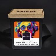 Świece - Świeca sojowa - Boli Mnie Głowa od Głupich Ludzi - 250 ml - Antidotum na Głupotę - Zapach Prosecco, śliwki i wanilla - Płomień bez cenzury - miniaturka - grafika 1