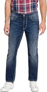 Spodnie męskie - Pioneer Spodnie męskie z 5 kieszeniami, stretch dżinsy, ciemnoniebieskie, Fashion Vintage, 34 W / 38 L, Dark Blue Fashion Vintage, 34W / 38L - grafika 1