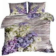 Pościel - Pościel 3D bawełna satyna 160x200cm KWIAT BZU - miniaturka - grafika 1