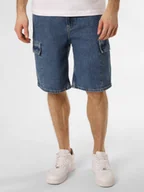 Spodenki męskie - Calvin Klein Jeans Męskie szorty dżinsowe Mężczyźni Bawełna niebieski jednolity, 32 - miniaturka - grafika 1