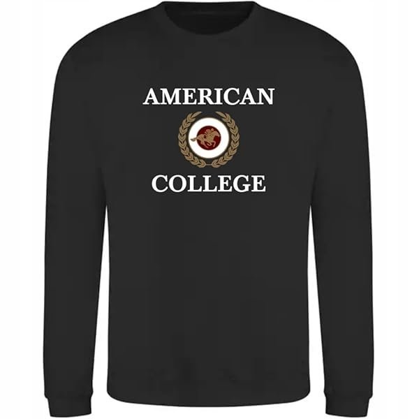 BLUZA DZIECIĘCA CZARNA Z NADRUKIEM AMERICAN COLLEGE 128 cm JPA