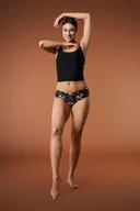 Majtki damskie - Figi Cheekie Peggy Brown Brązowy (Rozmiar S) - miniaturka - grafika 1