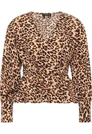 Bluzki damskie - faina Bluzka damska 19520108, brązowy, M - miniaturka - grafika 1