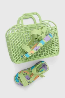 Buty dla dziewczynek - Melissa sandały dziecięce PLAYTIME kolor zielony - grafika 1