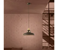 Lampy sufitowe - Eglo 390229 - Żyrandol na lince ESPINARDO 1xE27/40W/230V czarny/złoty - miniaturka - grafika 1