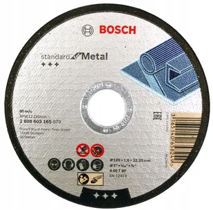 Bosch Bosh Tarcza tnąca prosta do metalu 125x22,23x1,6mm 2 608 603 165 2 608 603 165 - Inne urządzenia budowlane - miniaturka - grafika 2