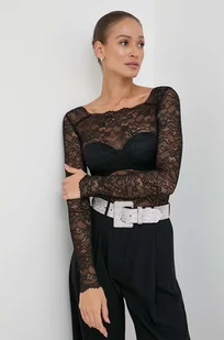 Guess body damskie kolor czarny gładka - Body - miniaturka - grafika 1