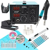 Lutownice - STACJA LUTOWNICZA YIHUA 852D+ AKCESORIA MATA GROTY - miniaturka - grafika 1