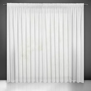 Firana Gotowa Na Taśmie, 600X250, Biała Gładka, Fwa-01 - Firany - miniaturka - grafika 1