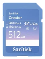 Karty pamięci - SanDisk Creator 512 GB SDXC UHS-II Klasa 10 SDSDXEP-512G-GNCIS - miniaturka - grafika 1