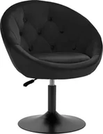 Fotele - Activeshop 4Rico fotel obrotowy QS-BL12B aksamit czarny - miniaturka - grafika 1